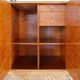 Mid-century modern artisan wardrobe in elm, Sweden, 1940s.