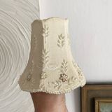 Clip-on lampshades in fabric and beads