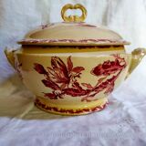 Earthenware tureen of Gien decoration Cactus