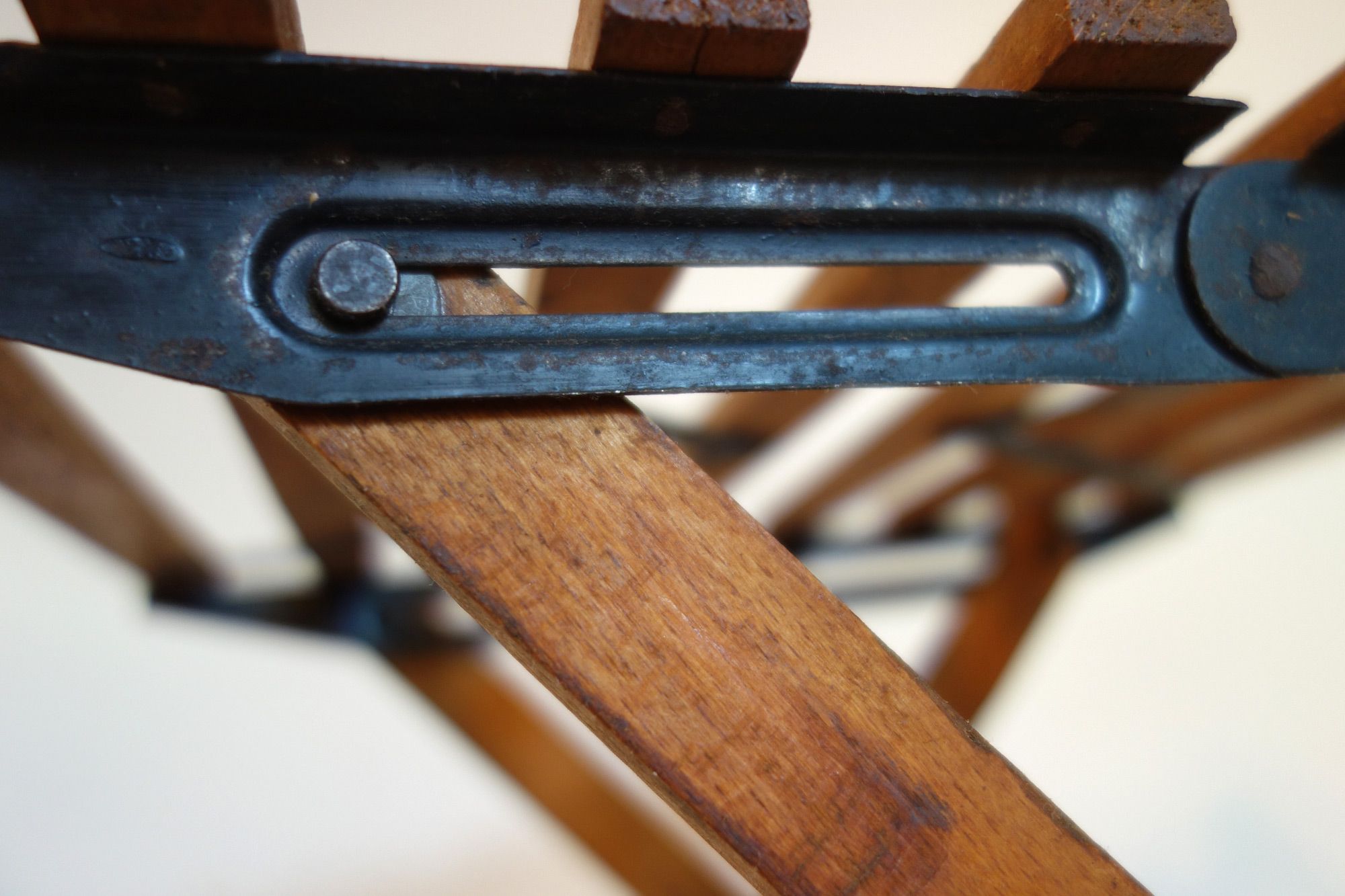 Very old folding stool with carrying handle 30/40s