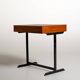 Teak and black painted metal desk, European production, 1960s
