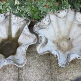 pair of handkerchief-shaped fiber cement basins from the 60s