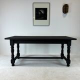 Matte black farmhouse table