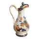 Antique polychrome porcelain jug, Orientalist decoration.