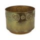 Large Brass Jardinière / Firewood Bin with Repoussé Work