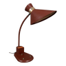 Lampe abat-jour Diabolo de bureau flexible en cuir rouge 1960