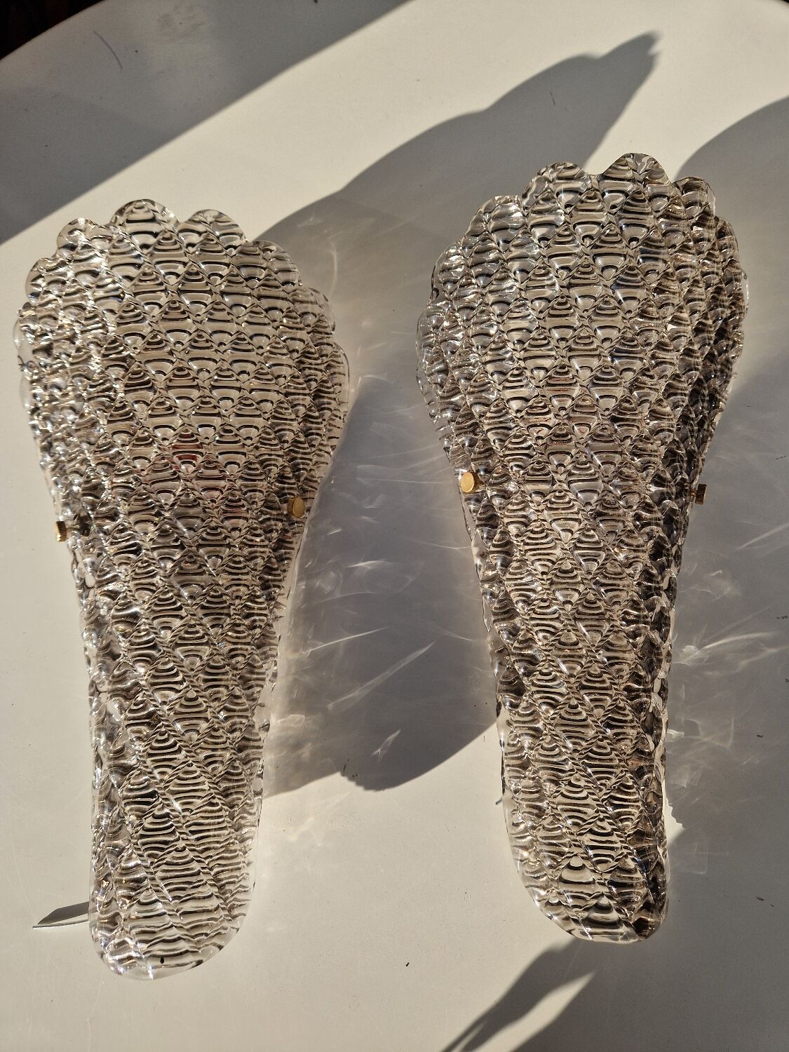 Pair of Murano glass wall lights