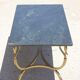 Bronze swan low table and pearl green marble 1950s