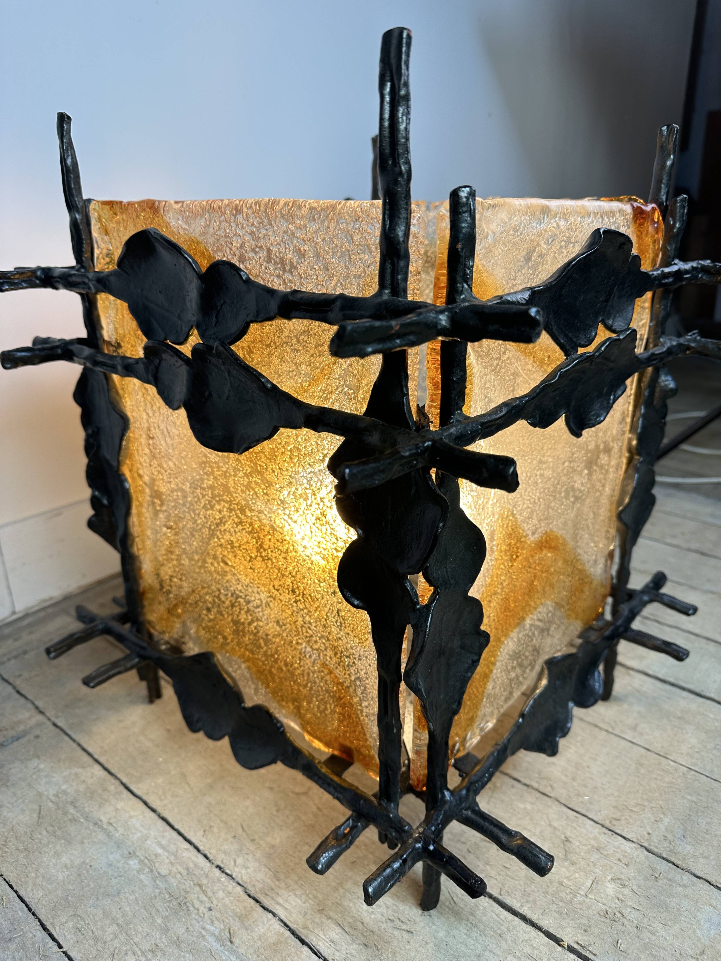 Brutalist lamp from the 1960s by Tom Ahlström and Hans Ehrich.