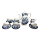 Old tea service the brook myott white ceramic blue decor england