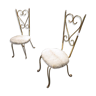 Paire de chaises laiton 1950