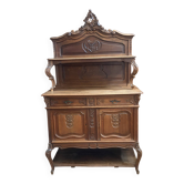 Antique oak sideboard, Louis XV rococo style, late 19th century.