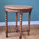 Side table with turned wooden legs