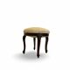 An antique Italian bar chair and a matching tufted vanity stool.