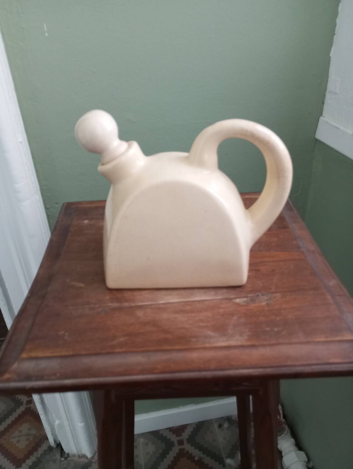 Cracked ceramic teapot