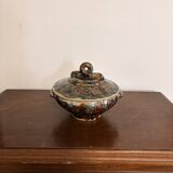 Vintage Brown Stoneware Cassolette Pot by Lucien Talbot de la Borne