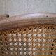 Pair of 1950s light wood bistro chairs with cane seats