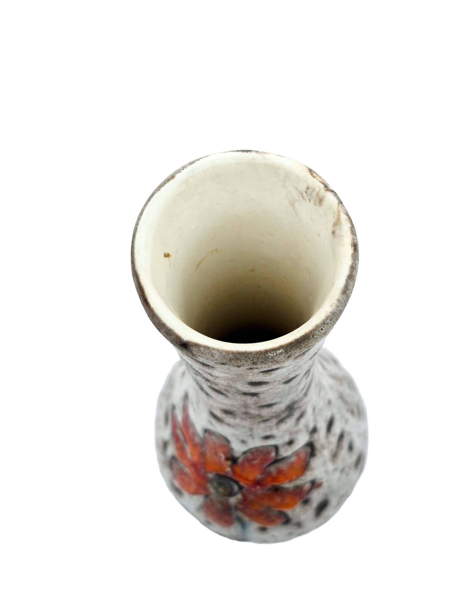 Vintage Vallauris vase attributed to the La Roue workshop – floral decoration A707