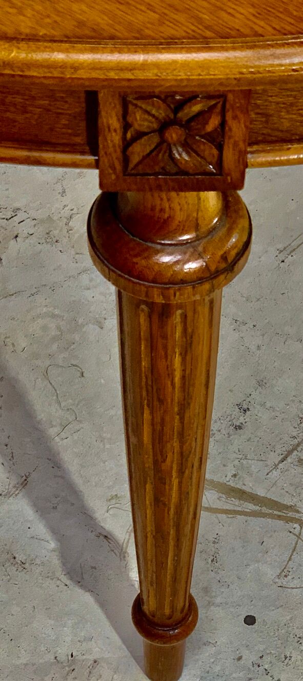 Louis XVI style table in oak with three extensions