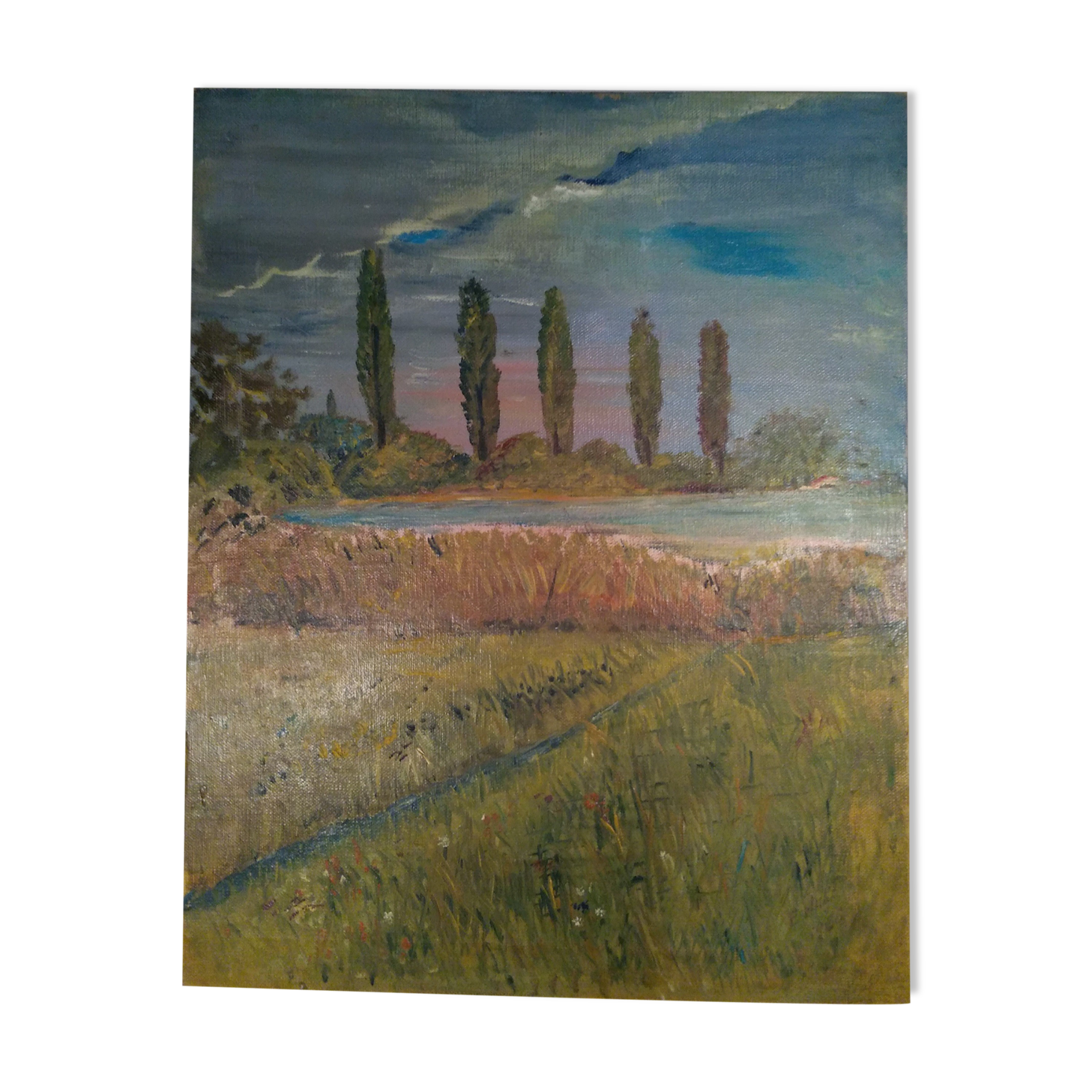 Oil on landscape canvas