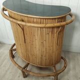 Vintage bamboo and rattan bar