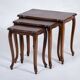 Vintage Style Louis XV Nesting Tables in Walnut, Set of 3
