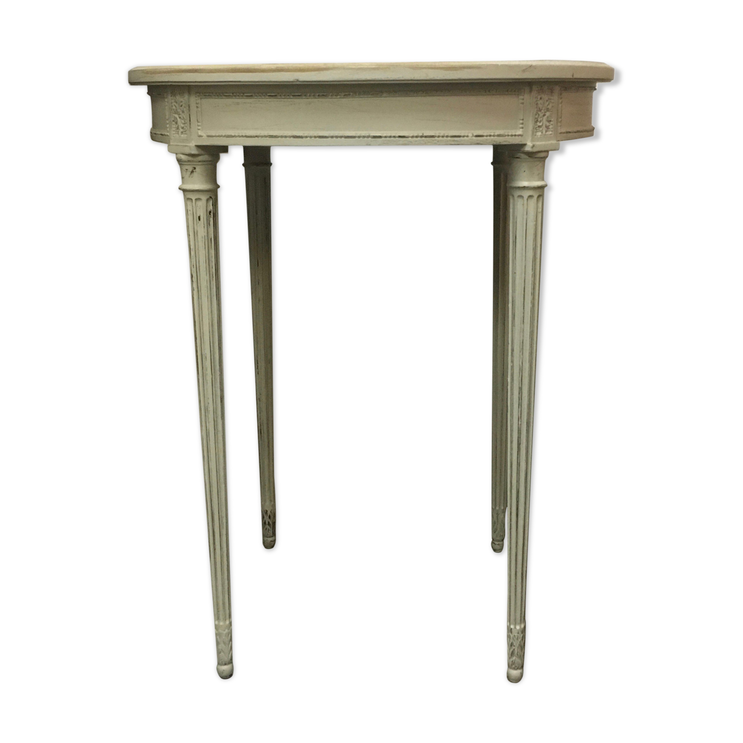 Four-foot white side table