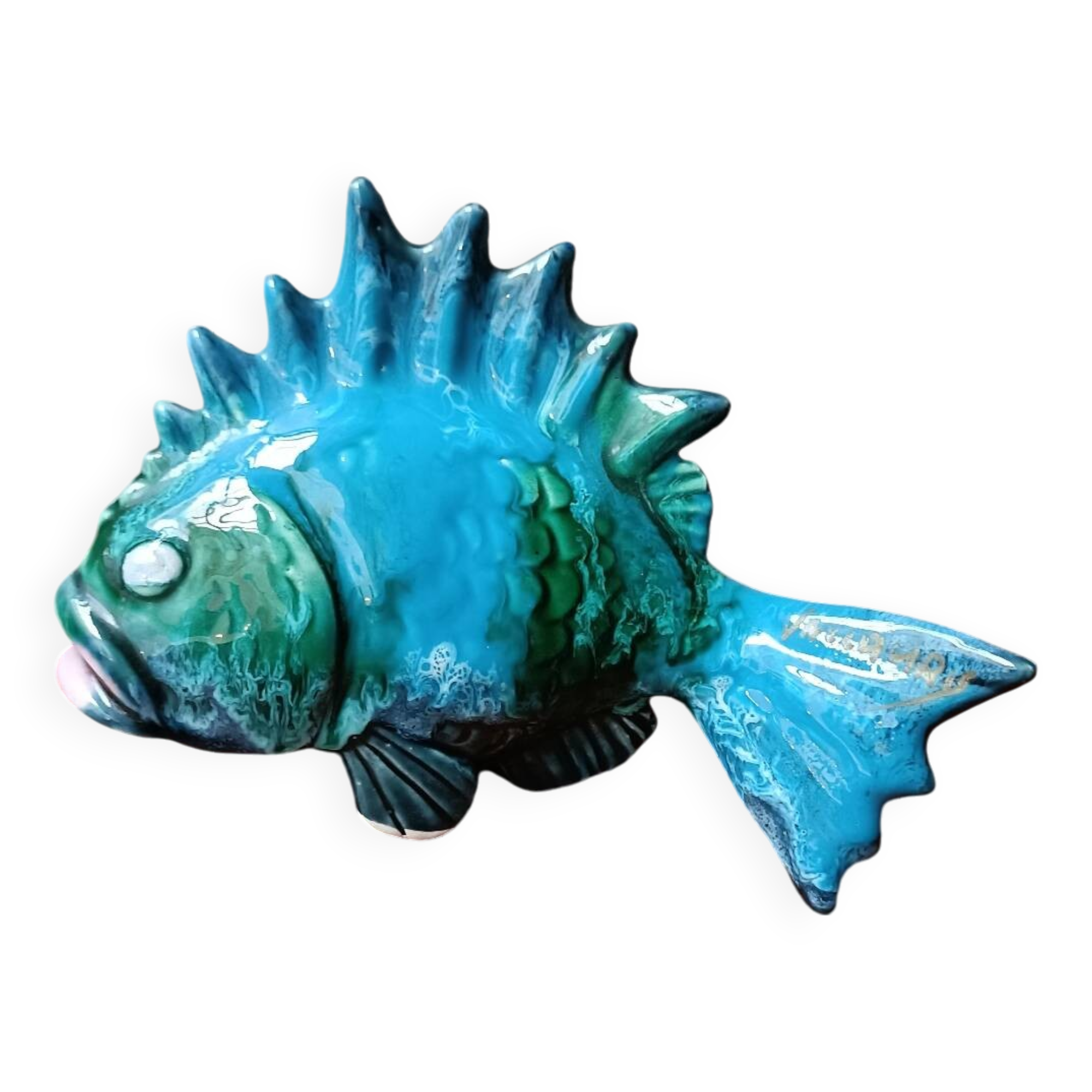 Fish in Vallauris barbotine