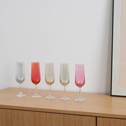 Set of coloured wine glasses, 1960s, made in Czechoslovakia