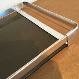 Stainless tray and glass