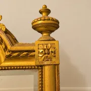 Large antique gilded fireplace mirror, Louis style