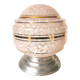 ball pendant light, art deco, in clichy glass, pink and gold, from the 30s