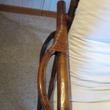 Rare-Vintage - Set of two rattan and bamboo armchairs - reclining armchairs - 80s