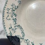 Vintage earthenware soup plate Sarreguemines iron earth Mozart