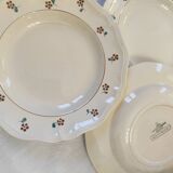 Set of 10 plates + 10 soup plates Arromanches Sarreguemines model