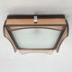 Mid-century Italian Smoked Glass Flush Mount by VECA, Labeled