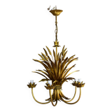Wheat ear golden chandelier 5 branches.