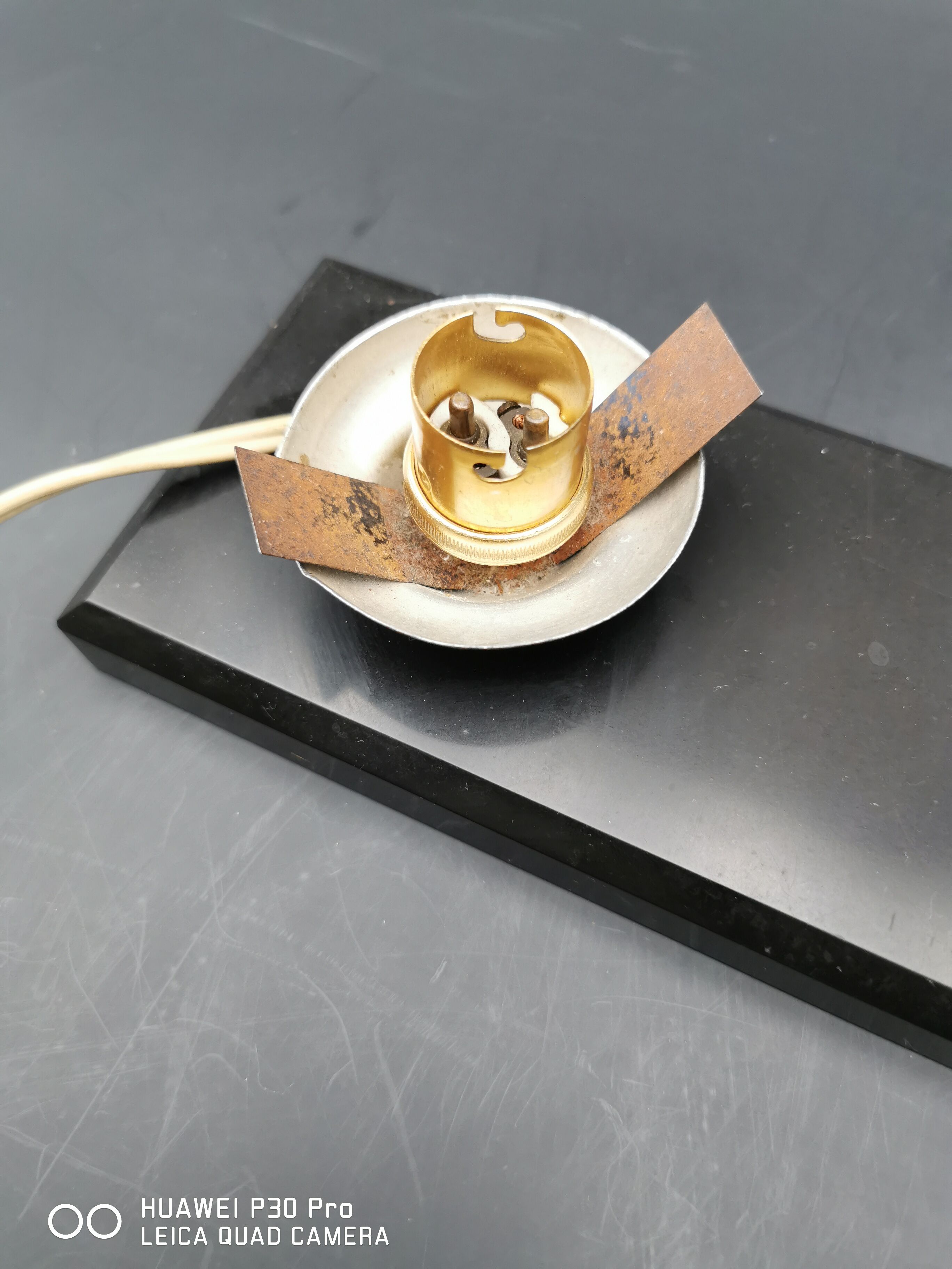 Lamp marble support deer Regulates