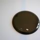 Vintage Russian metal plate with hand-painted floral decoration D 32 cm
