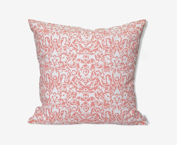Housse de coussin Etnik blanc, rose vif - 50 x 50