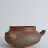 Studio Pottery Three-Handled Earthenware Ceramic Vessel