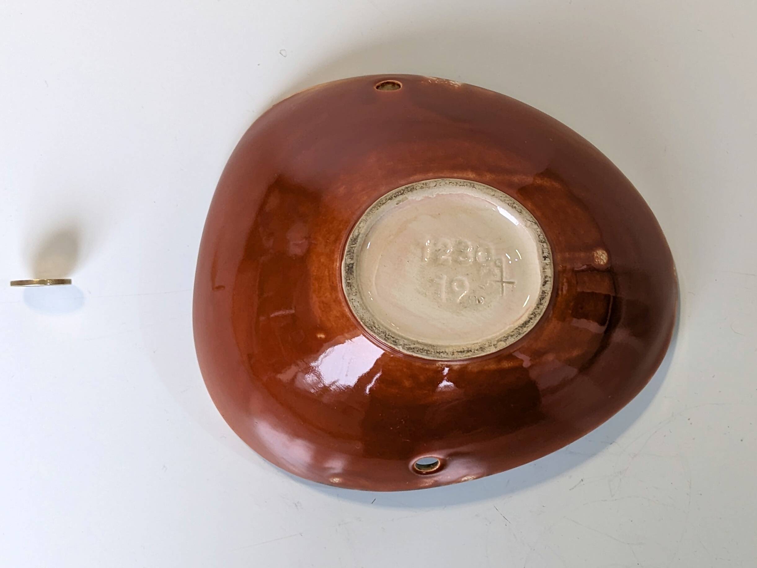 German glazed ceramic bowl db Höhr for Dümler & Breiden.