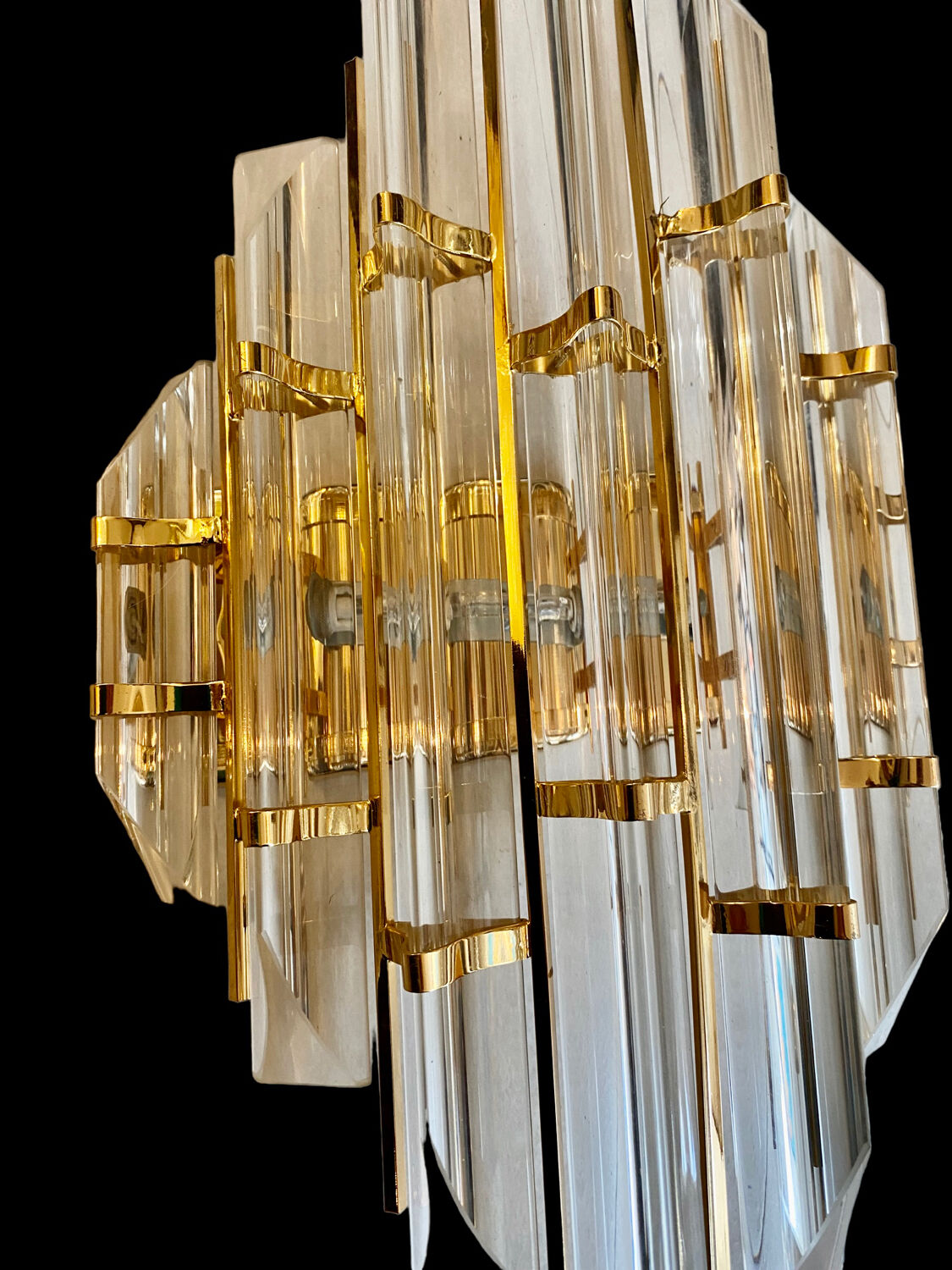 3 Venini wall lamps verre murano , Italy