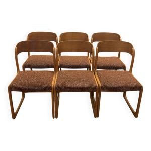 lot 6 chaises traîneau