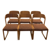 Lot of 6 baumann sled chairs