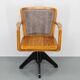 1930s Restored Art Deco Wooden Swivel Office Armchair