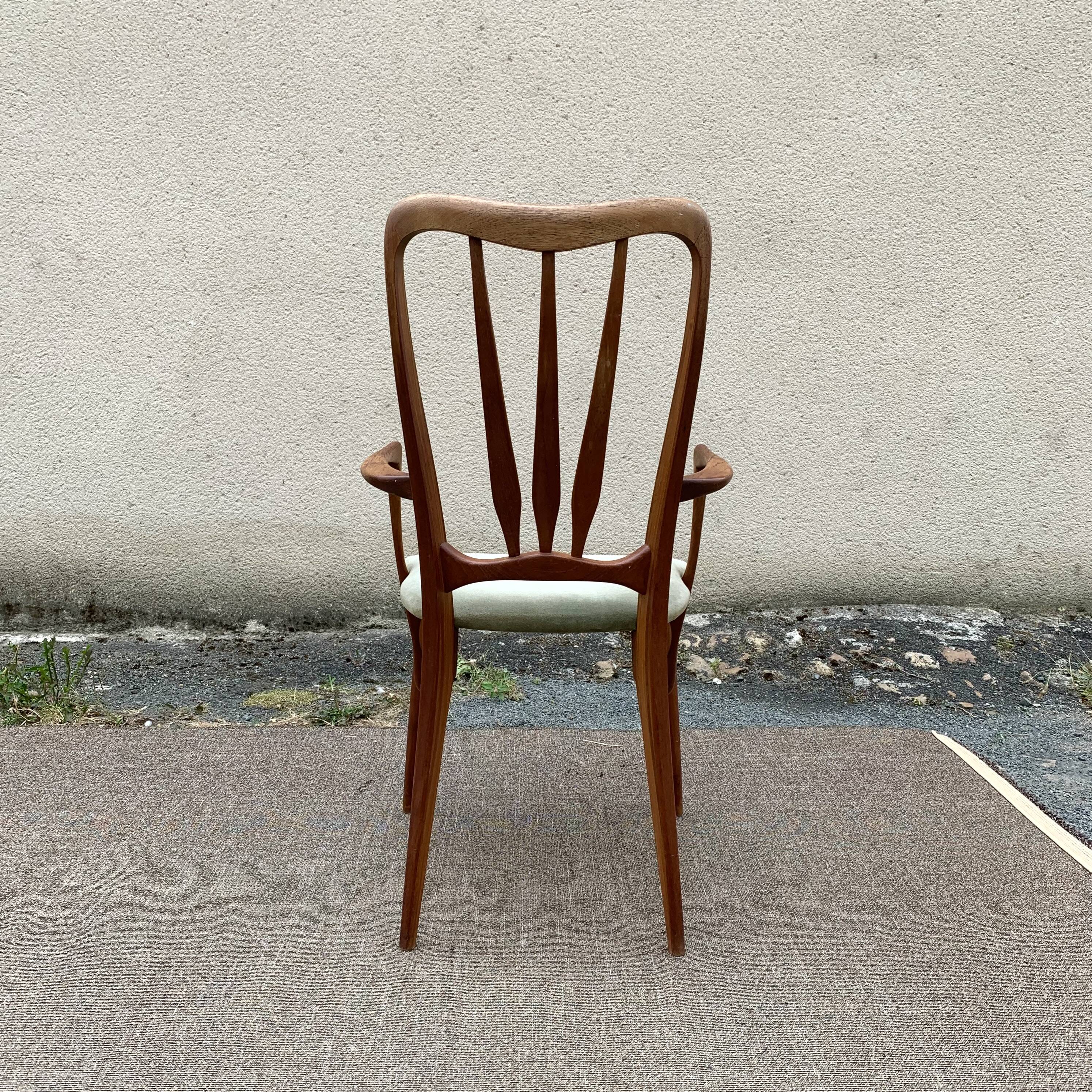 Fauteuil bridge Ingrid, Niels Koefoed / Danemark 1960