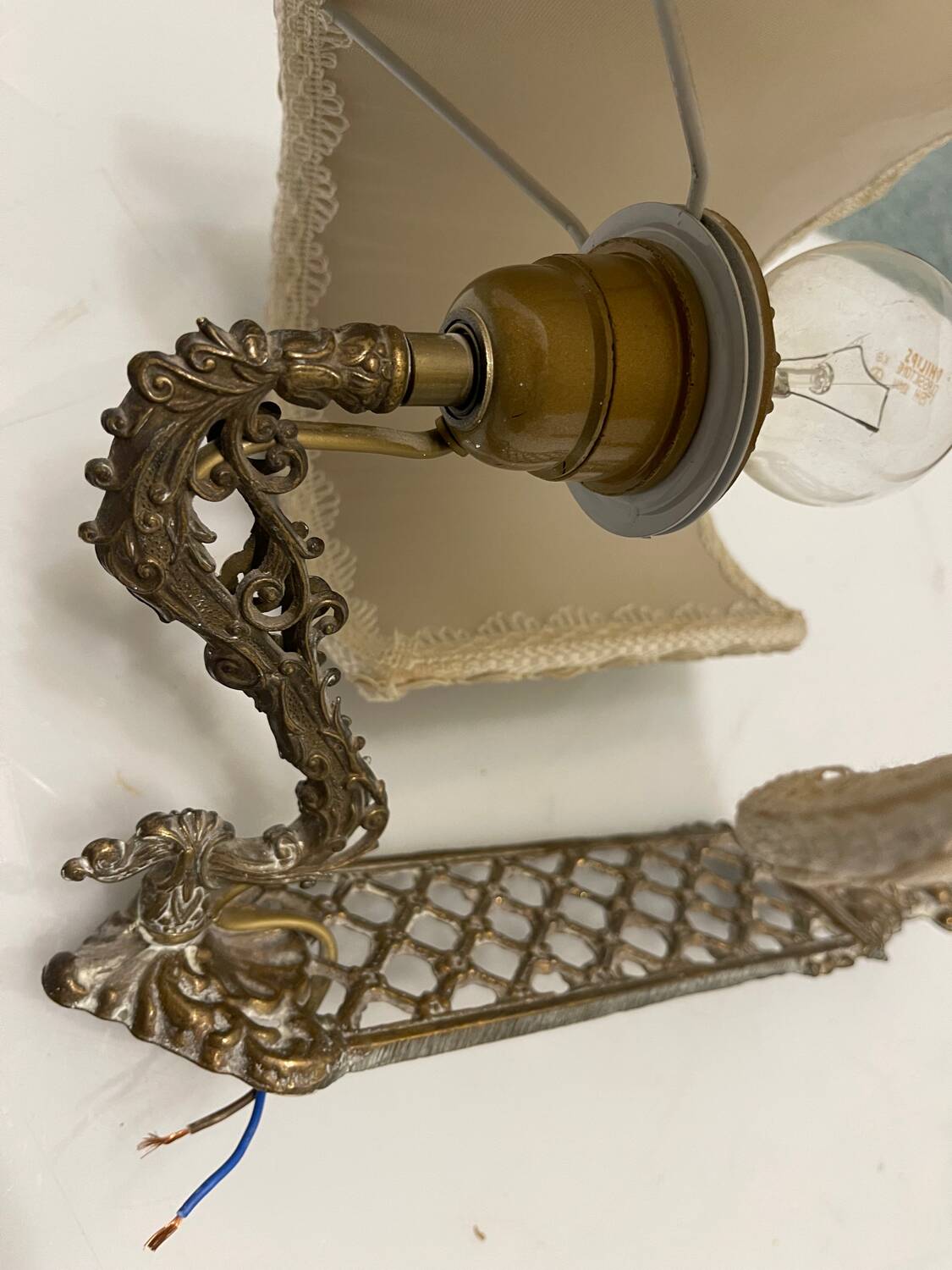 Lot de 2 appliques en laiton des années 1960