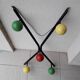 Metal and wood coat rack