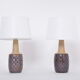 Pair of Mid-Century Handmade Stoneware table lamps  model 3001 by Einar Johansen for Soholm